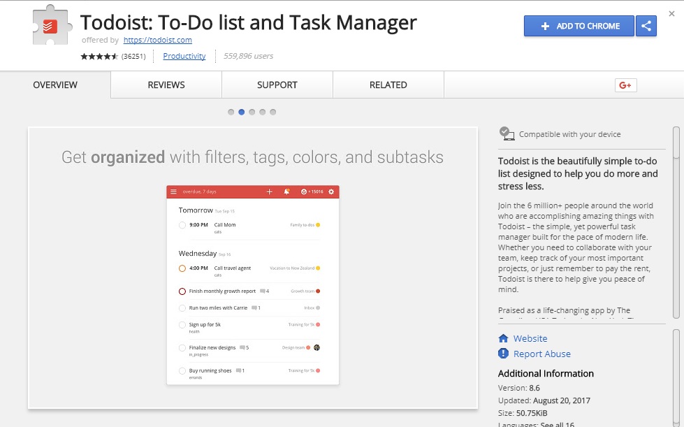 todoist extension