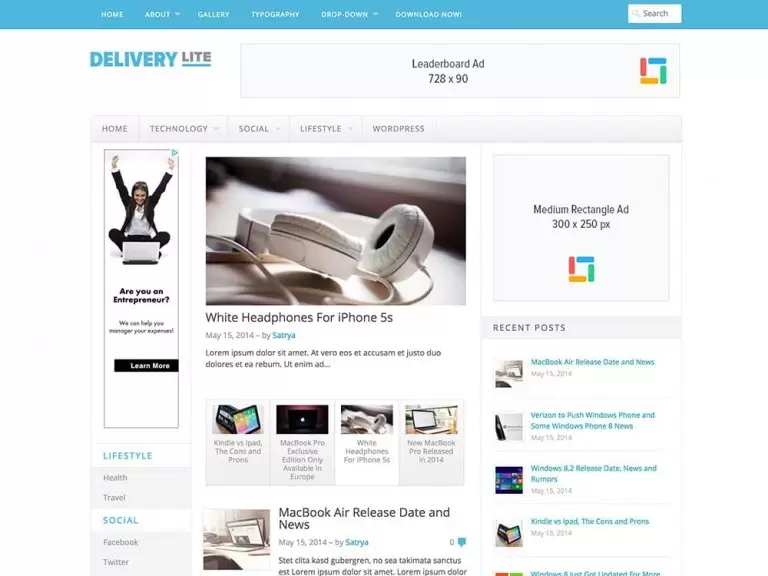 template wordpress gratis