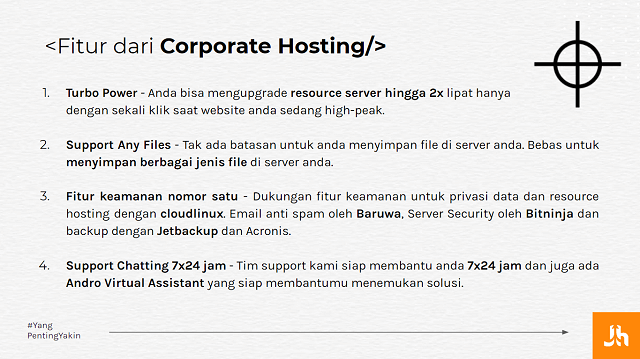 Fitur Corporate Hosting