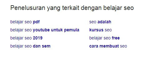 Google related keyword