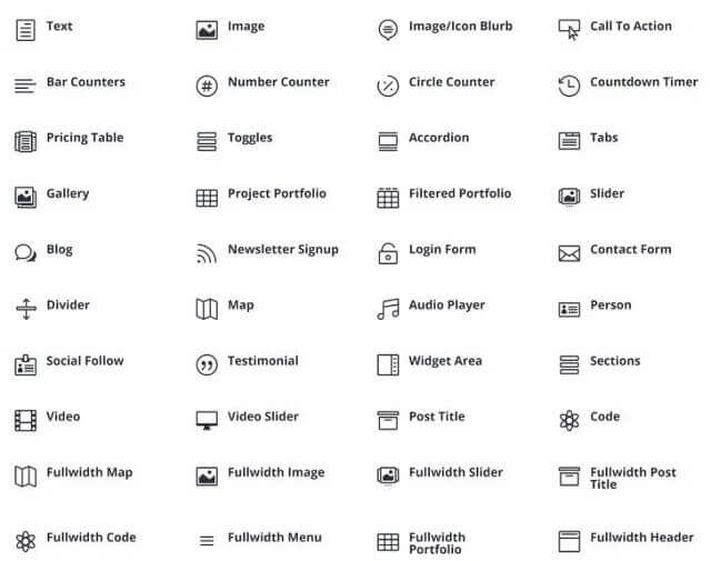 Modul Konten DIVI Builder