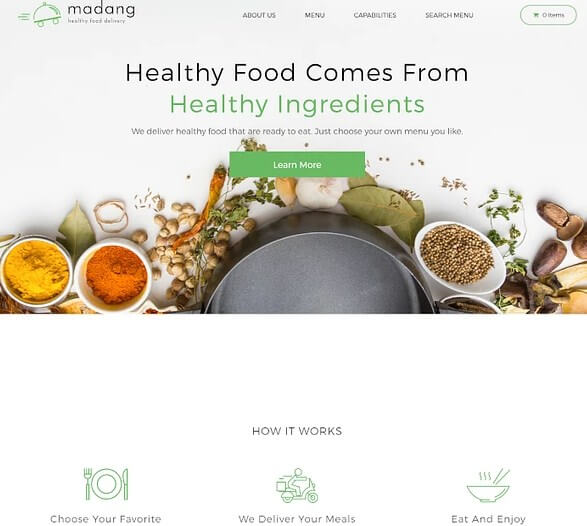 Template WordPress Food Delivery