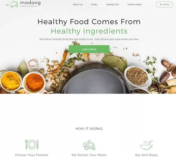 Template Wordpress Food Delivery
