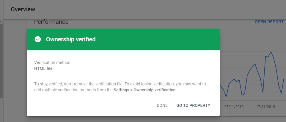 Verifikasi Search Console