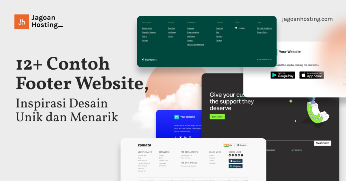 12+ Contoh Footer Website, Inspirasi Desain Unik dan Menarik