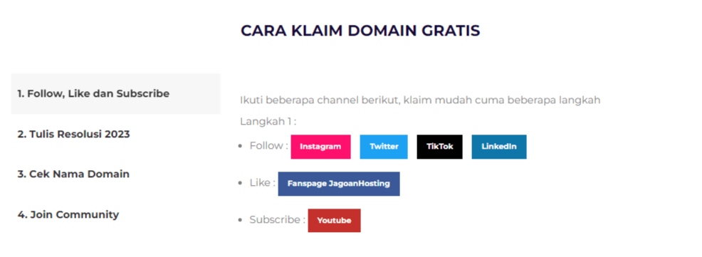 cara mendapatkan domain gratis
