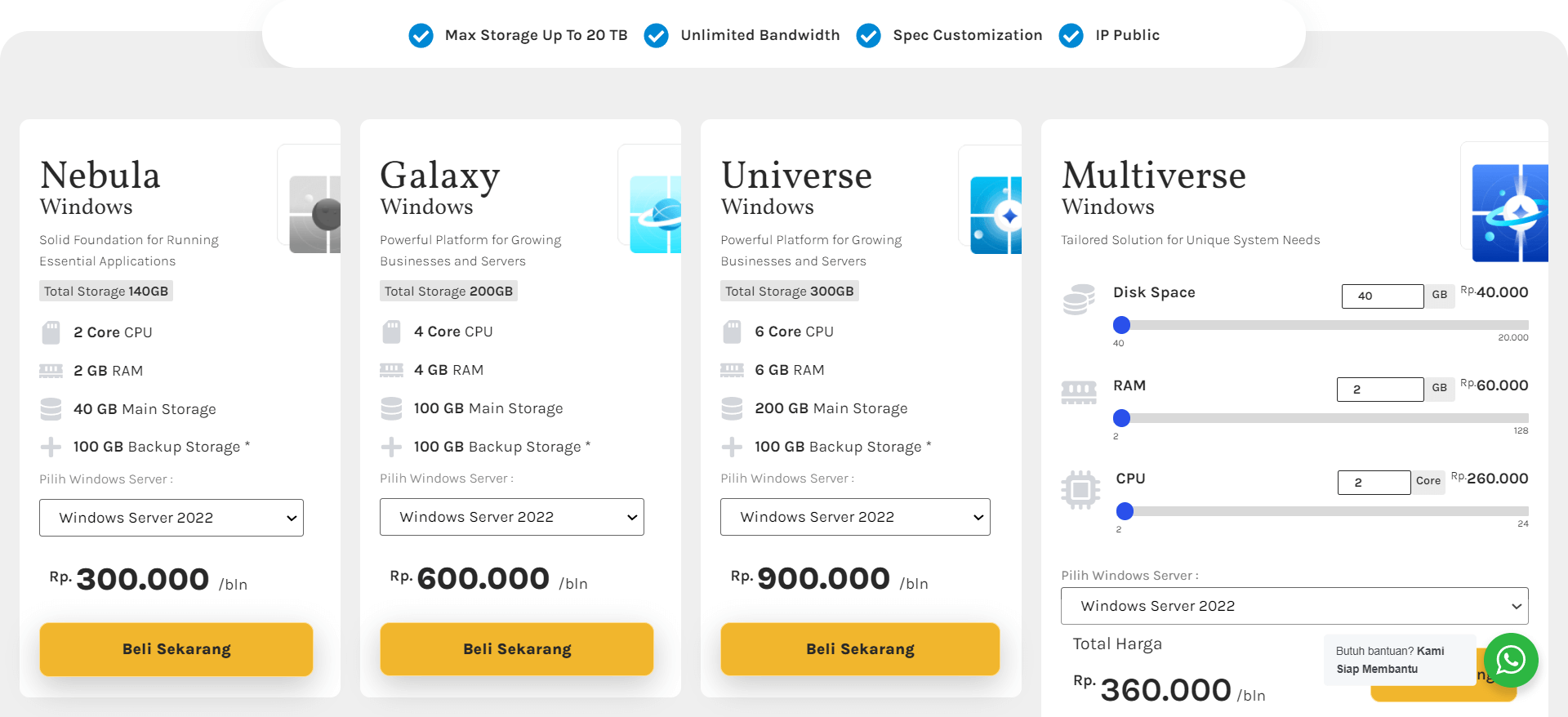 harga vps rdp windows