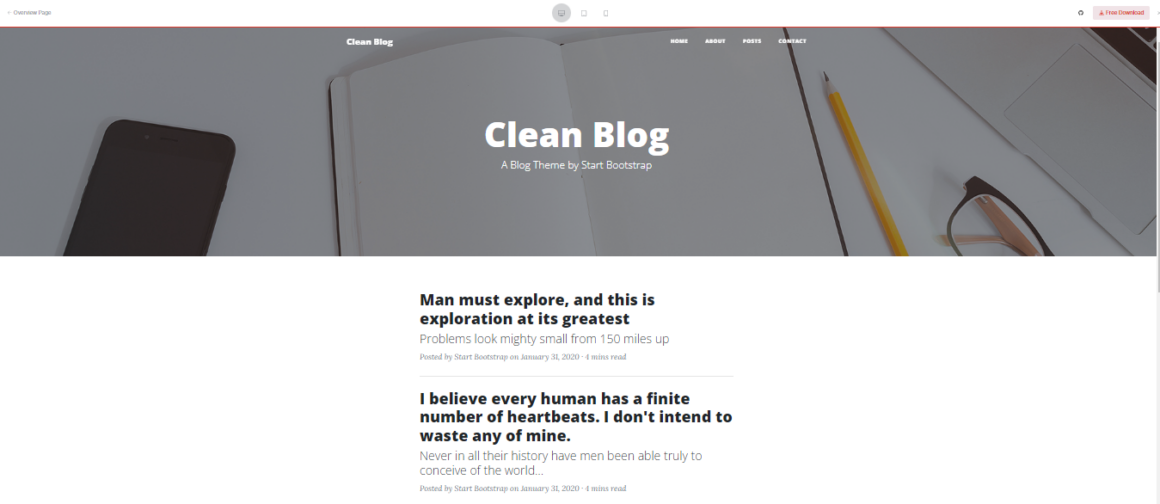 33+ Template Website Bootstrap Free Siap Pakai