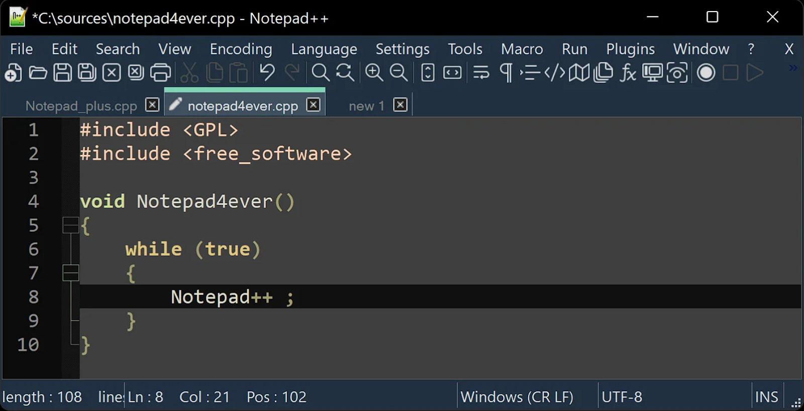 notepad++
