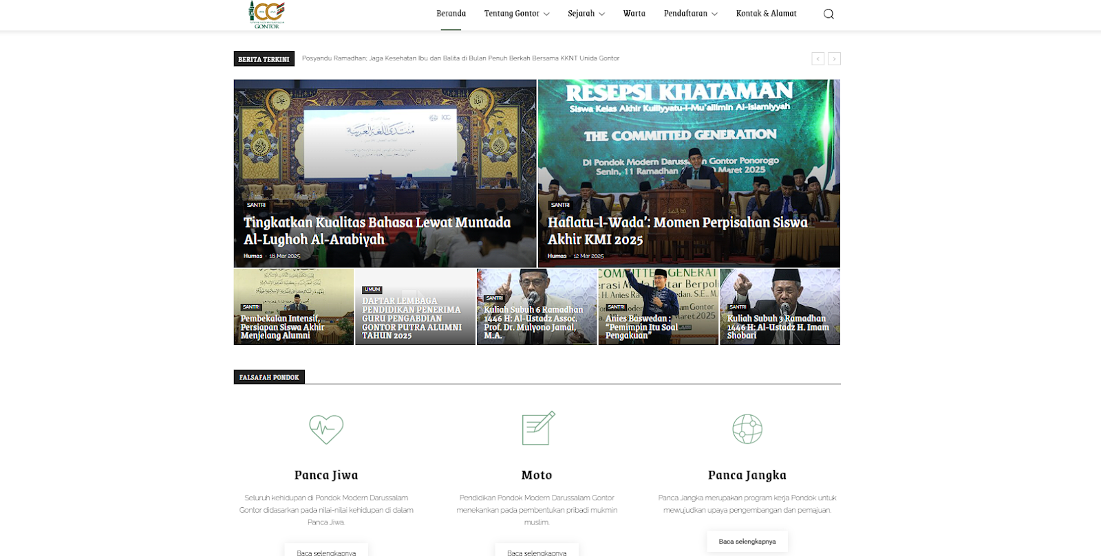 website ponpes gontor