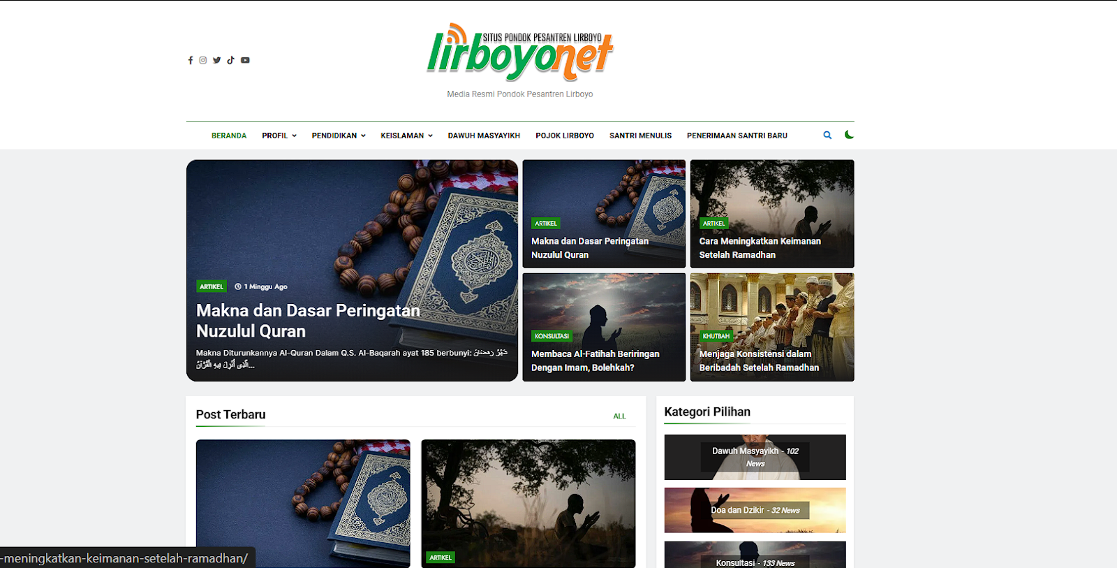website pondok pesantren lirboyo