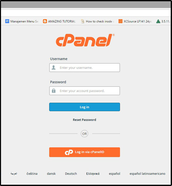 user database di cpanel