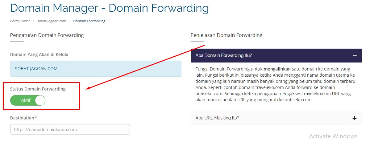 domain forwarding