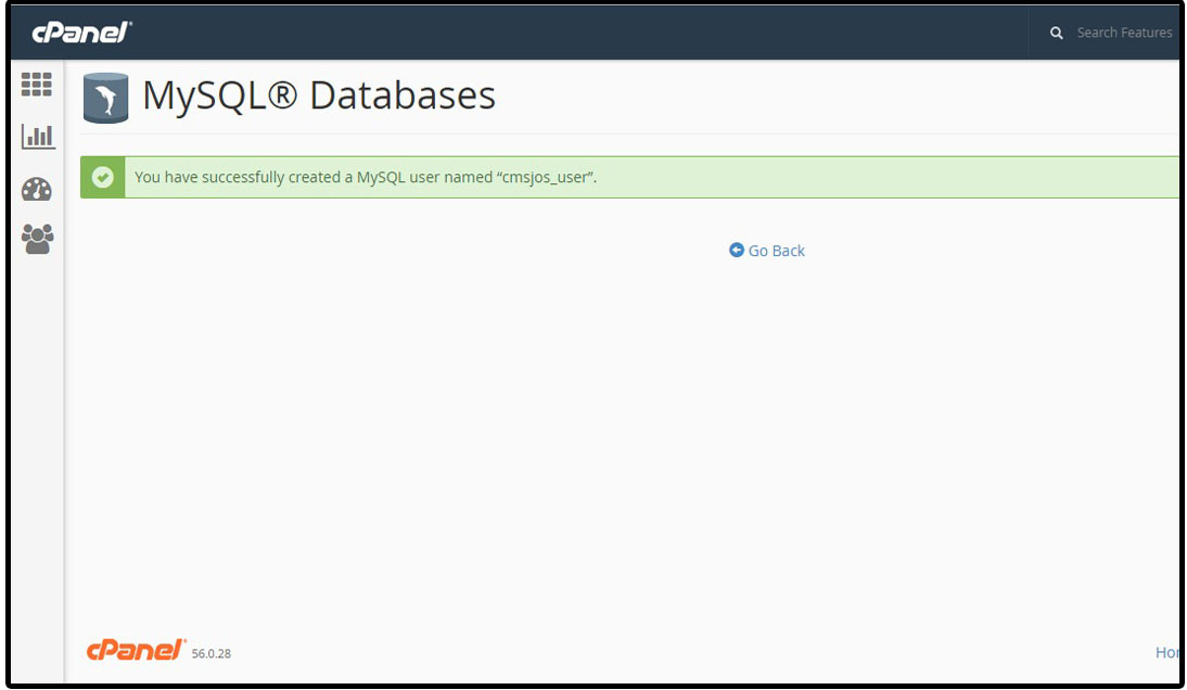user database di Cpanel