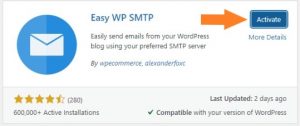 Aktivasi Plugin Easy WP SMTP