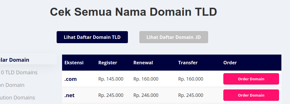 Tutorial percaya Transfer Domain .COM & TLD Lain di