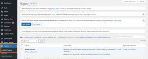 Tampilan Menu Installed Plugins