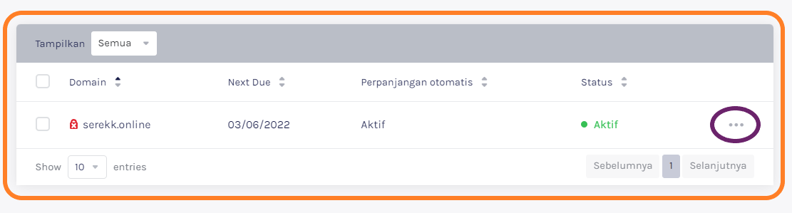 Letak Icon 3 Titik