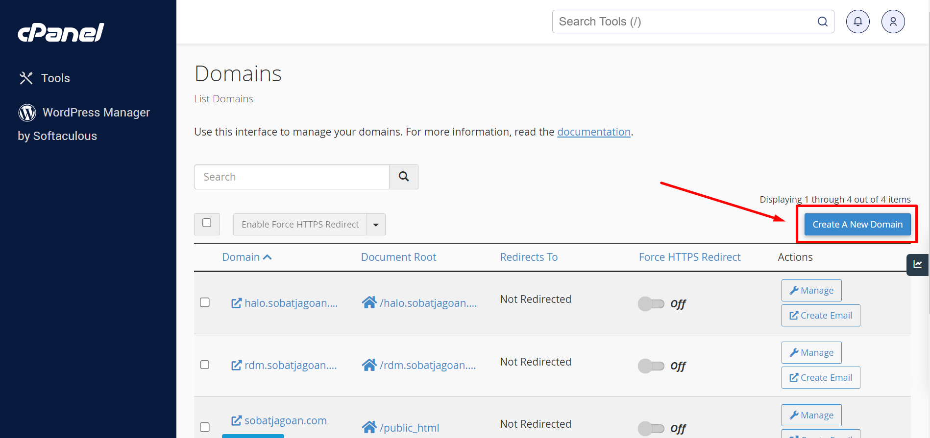 Parking Domain / Aliases