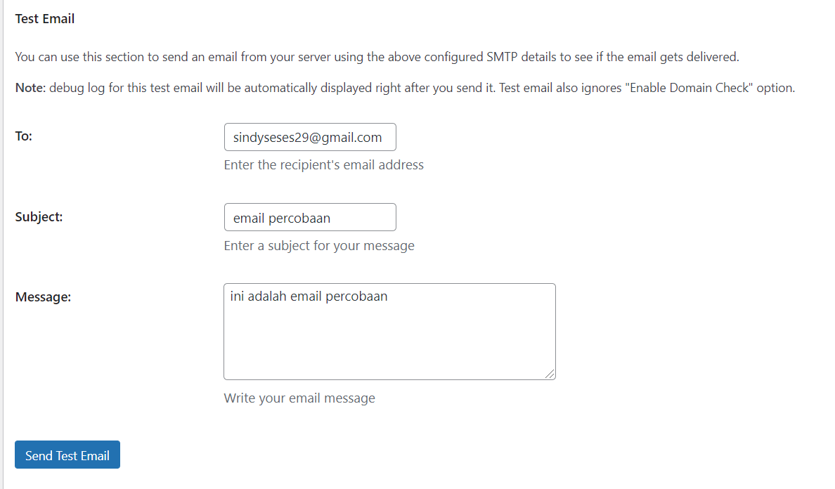 Mail test. Mail test