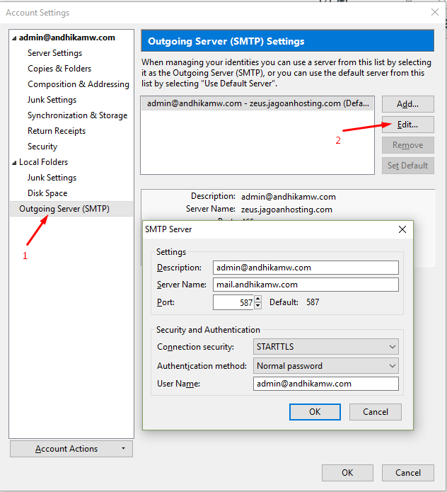 mac mail server wrong