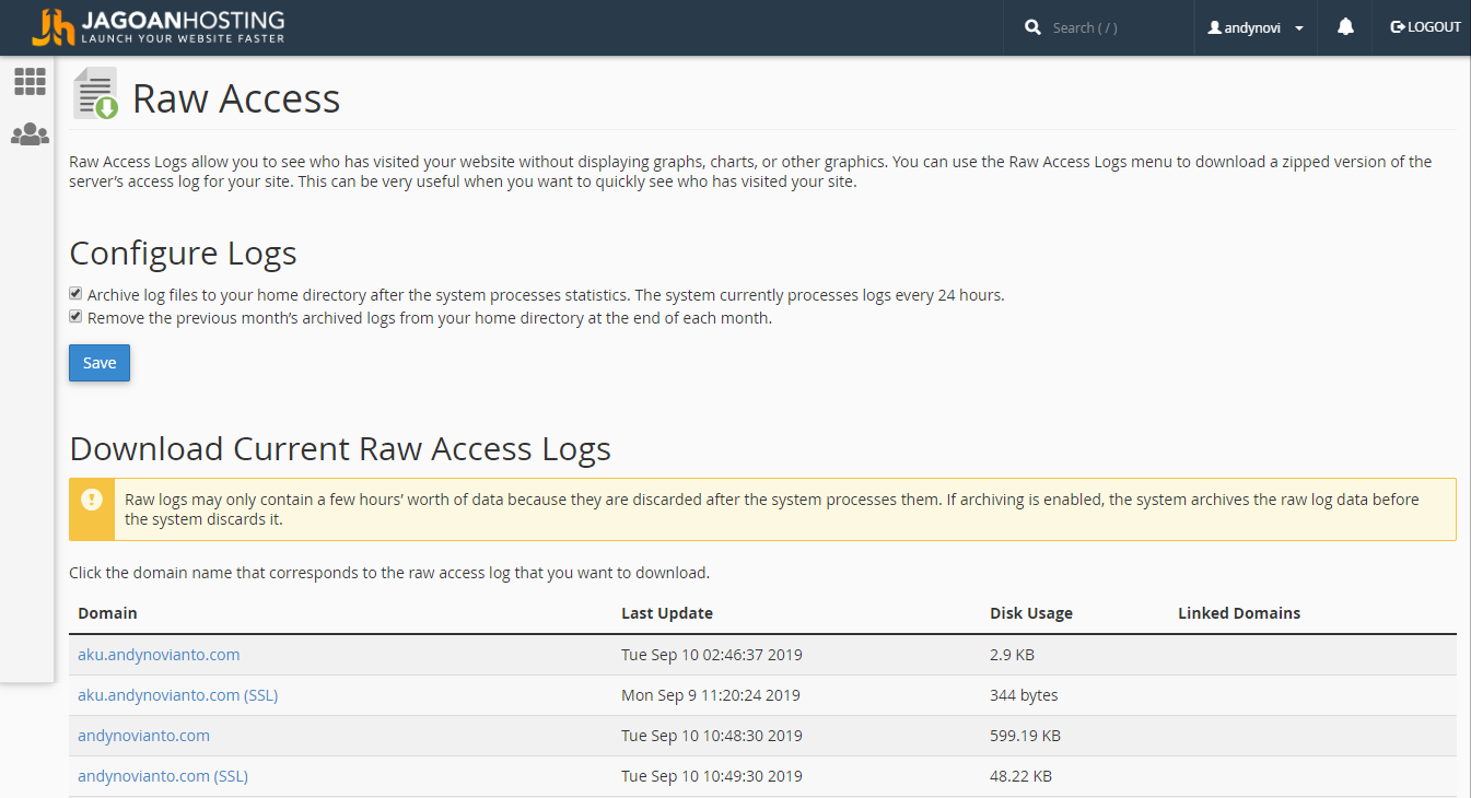 Cara Mengetahui Access Log dan Error Log melalui cPanel