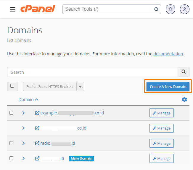 Menambahkan Subdomain