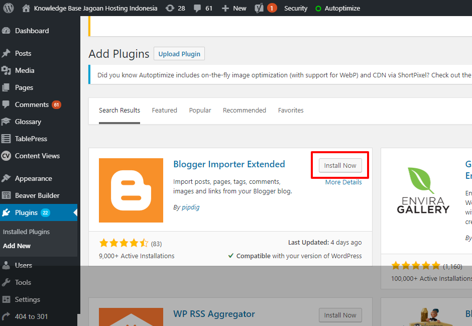 Plugin import