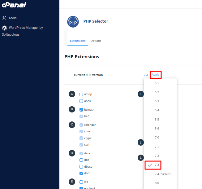 Cara Mengubah Versi PHP di Cpanel