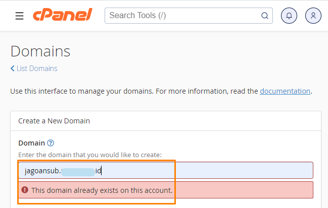 Menambahkan Subdomain