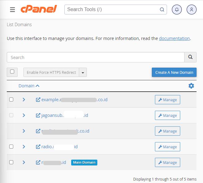 Menambahkan Subdomain