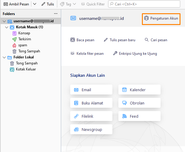 Setting Email Hosting di Email Client: Thunderbird