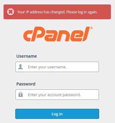 IP Address has Changed di cPanel