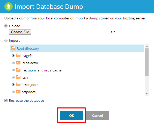Import databases