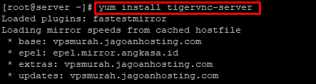 yum install tigervnc server