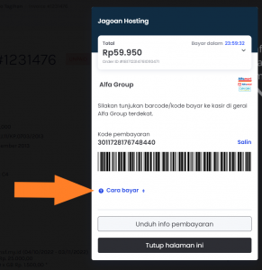 Tampilan Langkah-Langkah Cara Bayar Lewat Alfamart