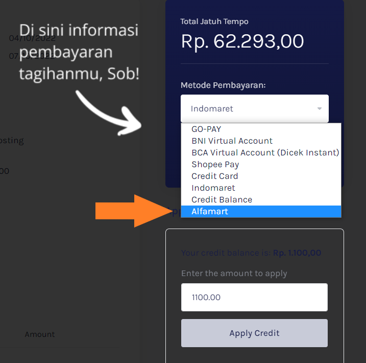Cara Pembayaran Melalui Alfamart Di Jagoan Hosting