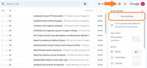 Tampilan Ikon Settings Di Gmail