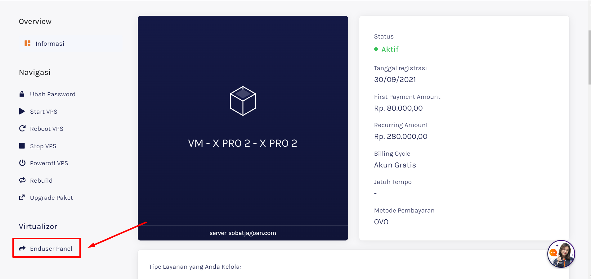 Cara Custom OS VPS