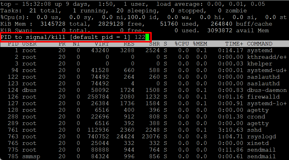 Perintah TOP Pada Linux