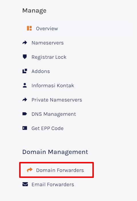 Setting Domain Forwarding