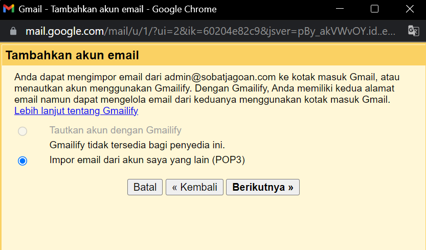 Setting Email Domain/Bisnis di Gmail