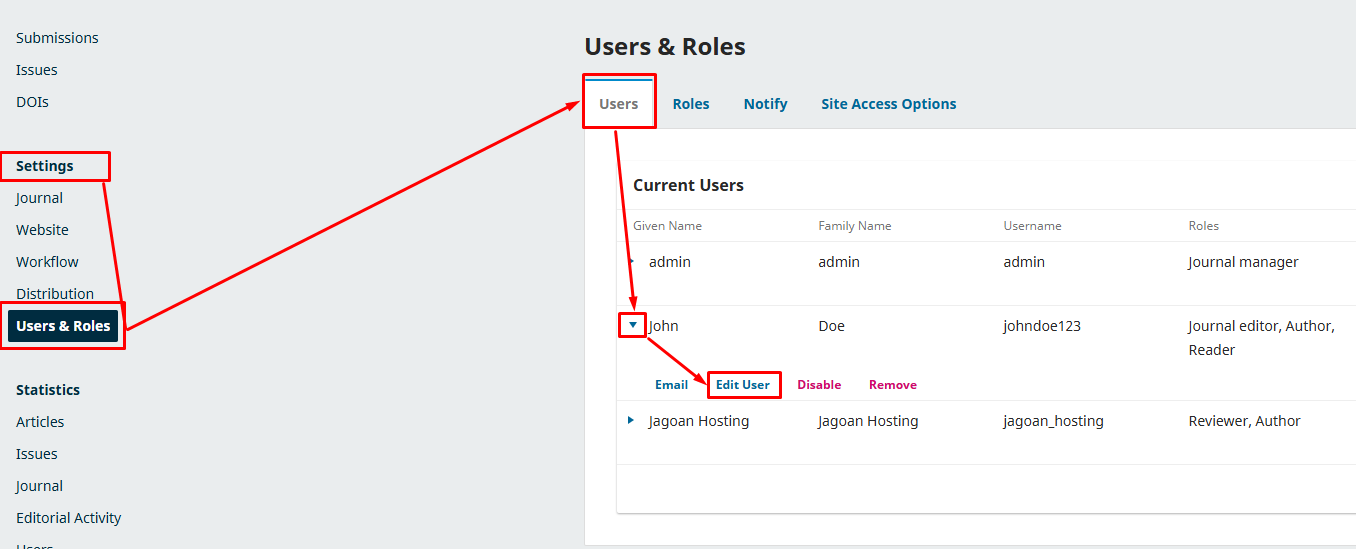 Cara Menambah dan Mengubah Role User Open Journal System (OJS ...