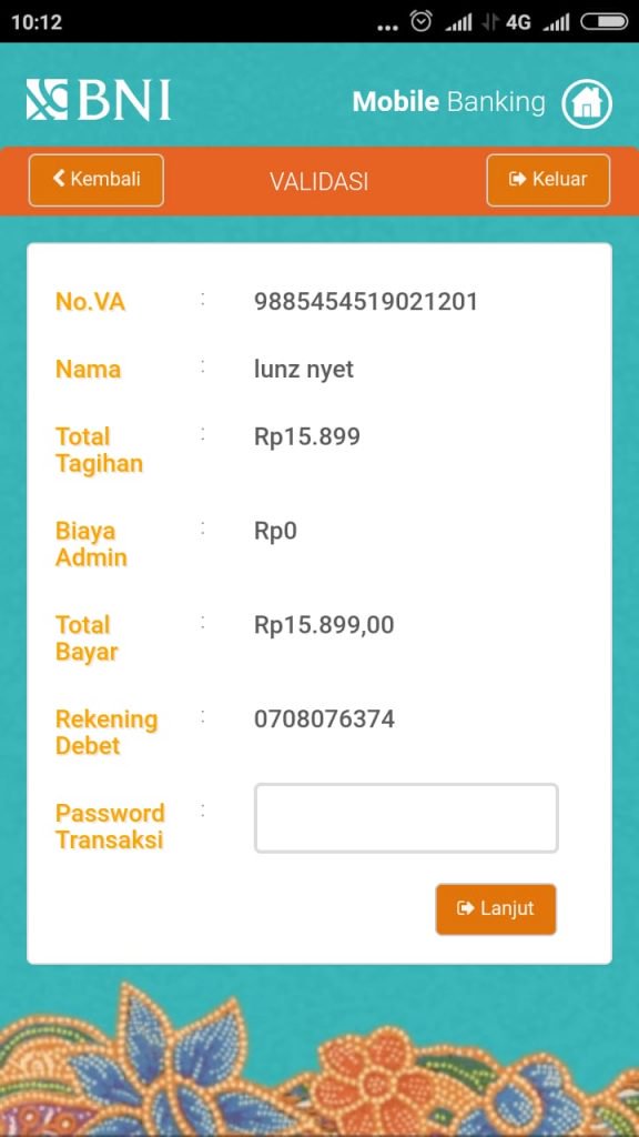 2 BNI mobile payment