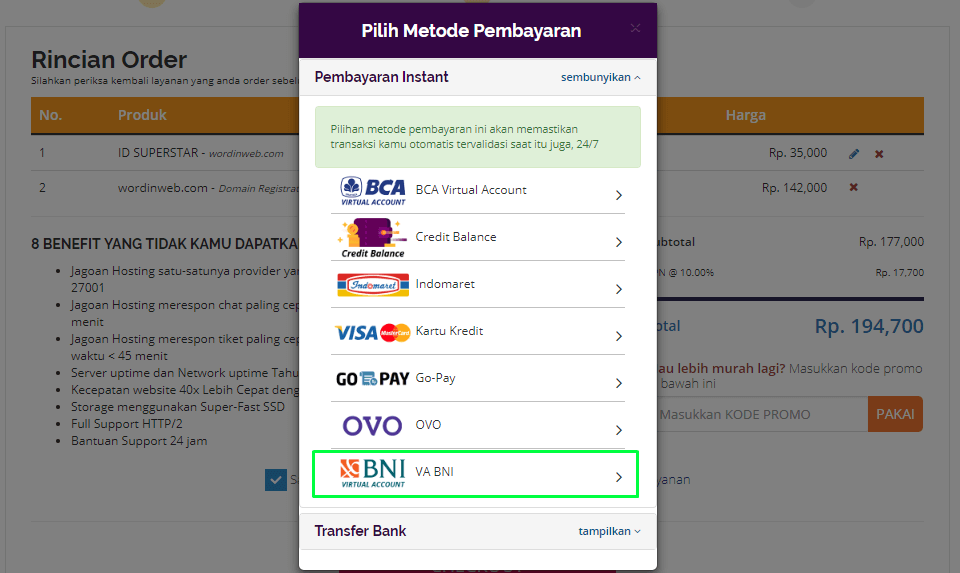 payment bni virtual account payment bni virtual account