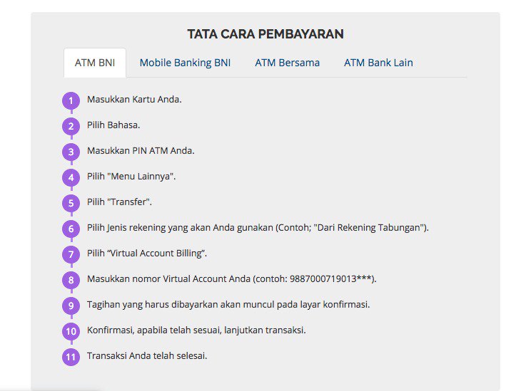 BNI Cara Pembayaran BNI Cara Pembayaran