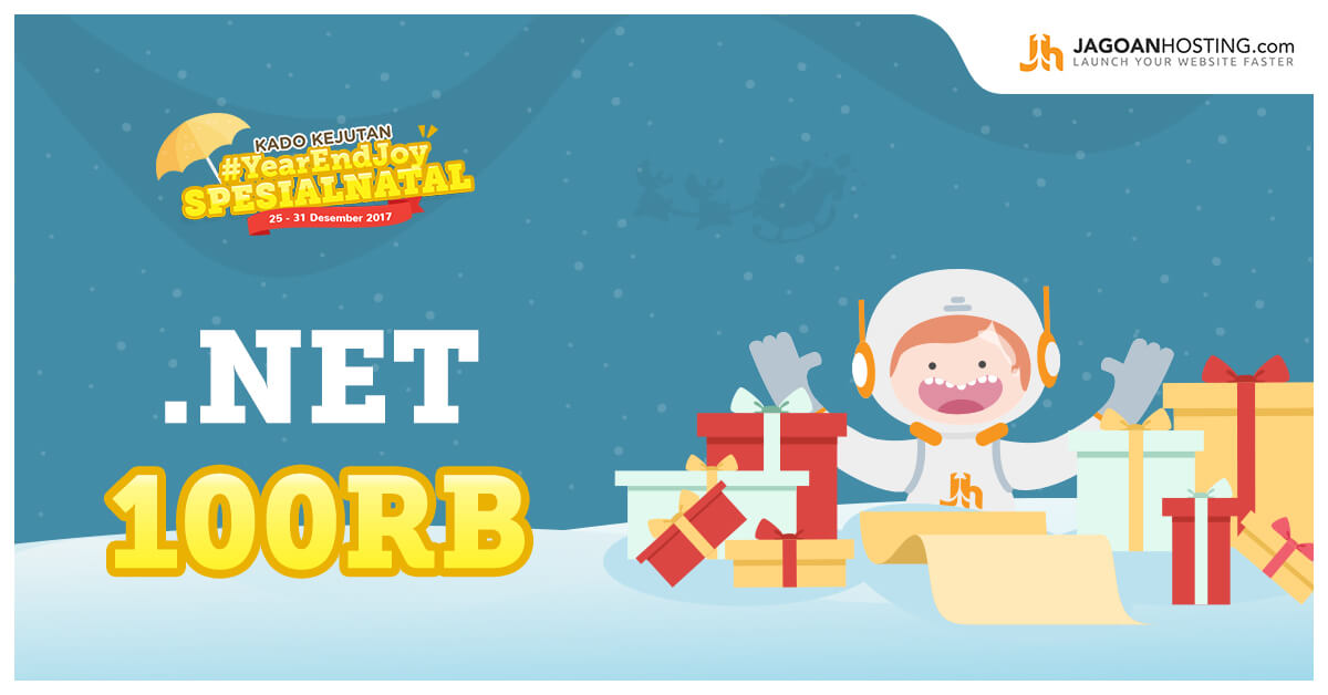 Promo Natal 2017 - Domain Murah .NET 100RB - jagoanhosting.com