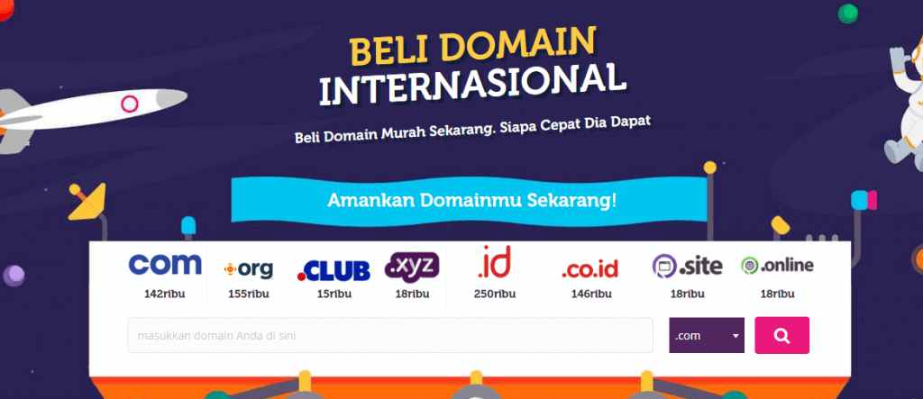 domain cara membuat website